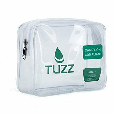 TUZZ TSA Approved Clear Travel Toiletry Bag Quart Bags With Zipper For Men Women