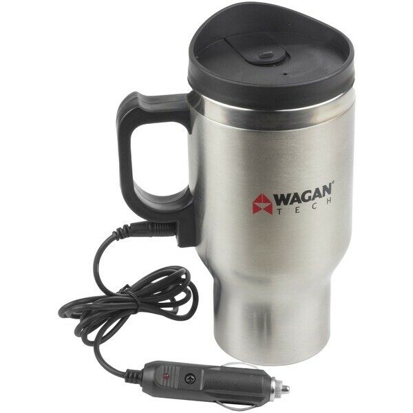 Wagan Tech 12-volt Deluxe Double-wall Stainless Steel Heated Travel Mug