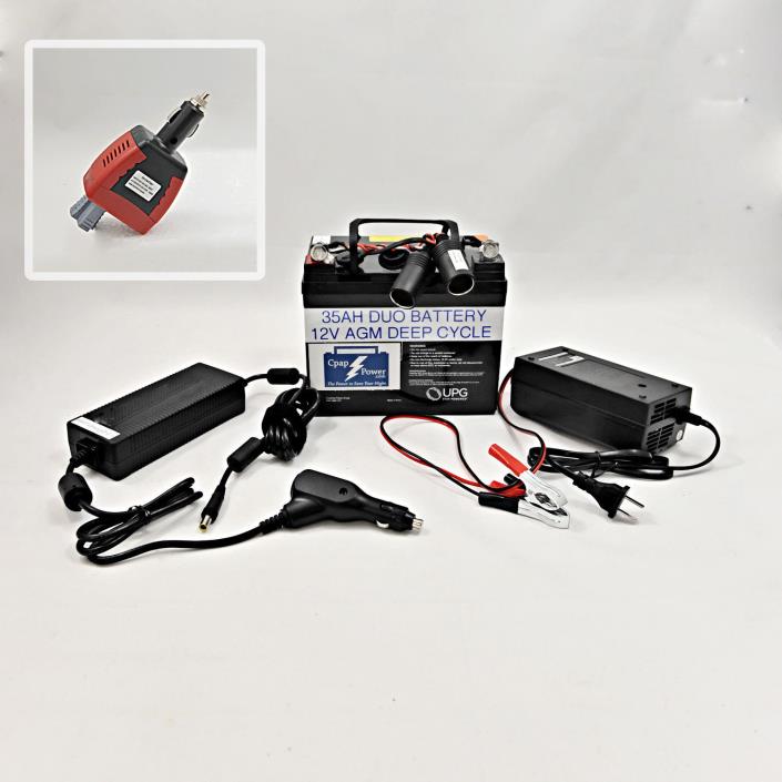 MOTOR TRAVEL with ResMed AirStart 10  Cpap Battery   **RECHARGE While Driving**