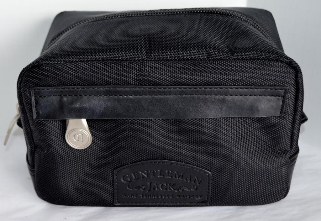 Gentleman Jack GJ Mens Shaving Bag Black Zip Overnight Travel Toiletry Case