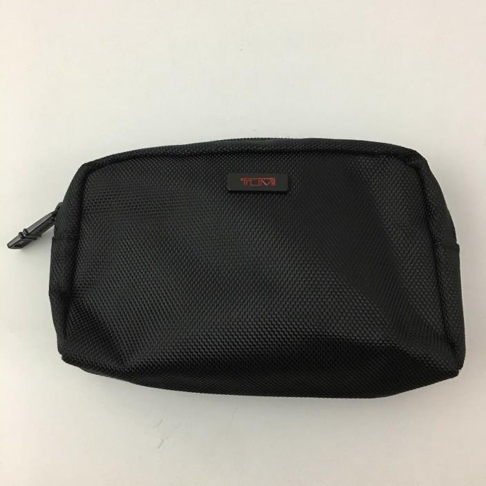 Tumi Black Zip Mens Toiletry Travel Pouch Case