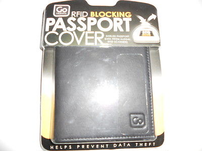 RFID Blocking Passport Cover LEATHER Shields RFID Scanner Passport Data Theft