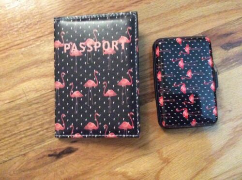 Flamingo Passport And Credit Card Case Set