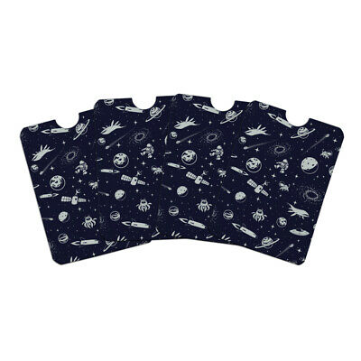 Space Pattern with Stars Planets Ships Credit Card RFID Blocker Sleeves Set