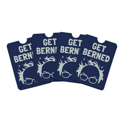 Get Berned Burned Bernie Sanders Hair Credit Card RFID Blocker Sleeves Set