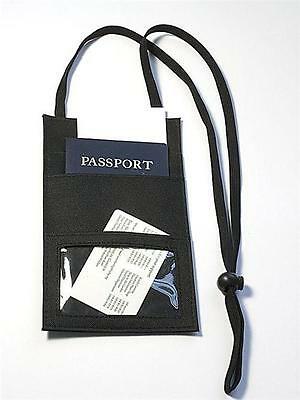 TRAVEL NECK WALLET - Perfect for Your Passport, ID, Change - Keep Hands Free