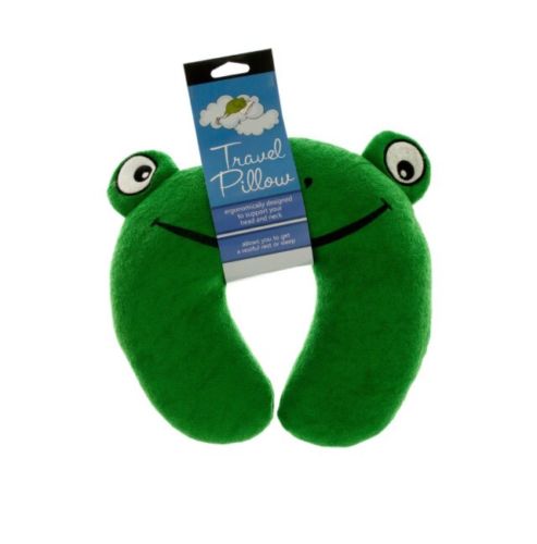 Travel Pillow Green Frog