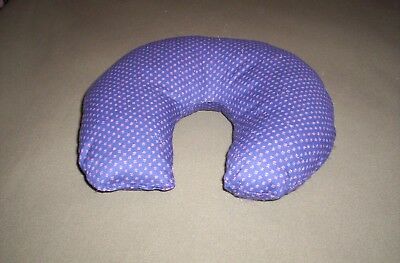 New   handcrafted  purple,small flowers washable cotton neck pillow