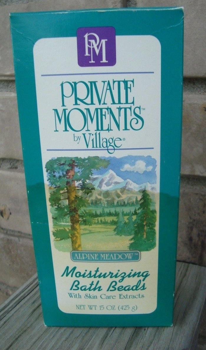 Village Private Moments Moisturizing Bath Beads Alpine Meadow 15oz New HTF 1994