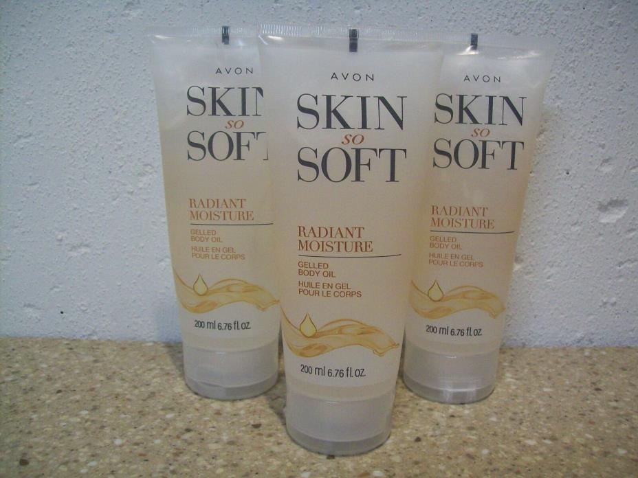 Avon Skin So Soft Radiant Moisture Gelled Body Oil /6.76 fl. oz./ LOT of 3