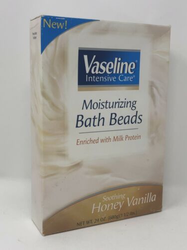 New Vaseline Intensive Care Moisturizing Bath Beads Honey Vanilla 24oz (A2)