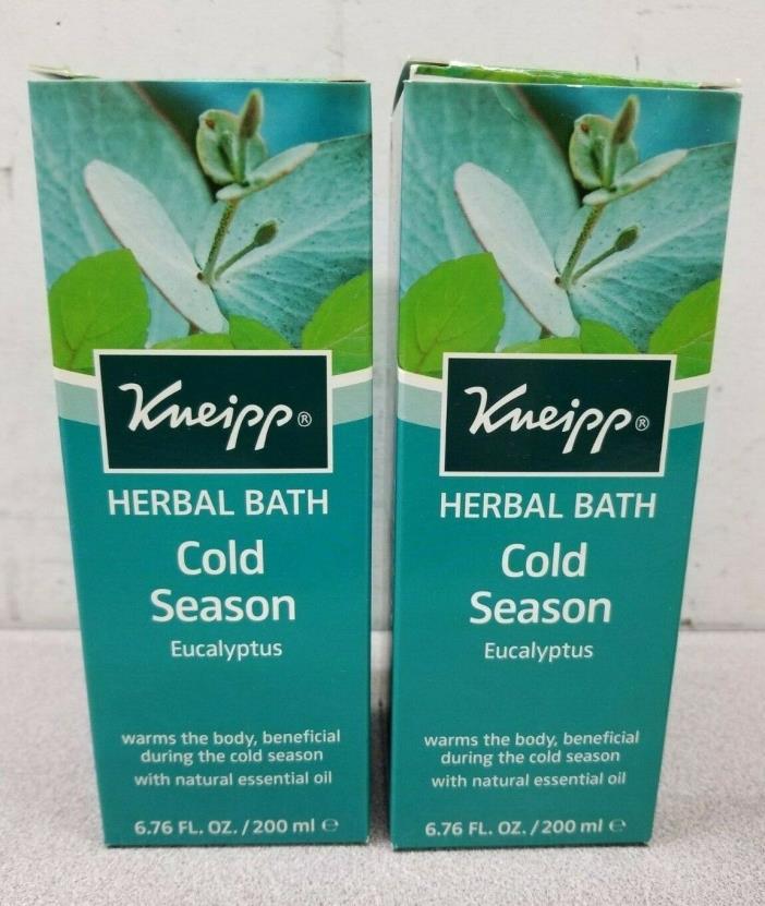 2 PACK Kneipp Herbal Bath Cold Season Eucalyptus 6.76oz NEW Large Size - 2 Jars!