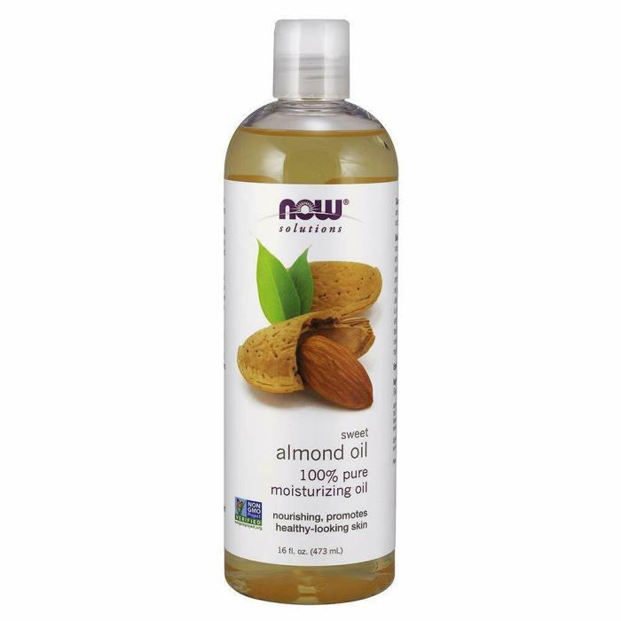 NOW Solutions Sweet Almond Oil 16-Ounce Oil Moisturizing Healthy Skin Nourishing