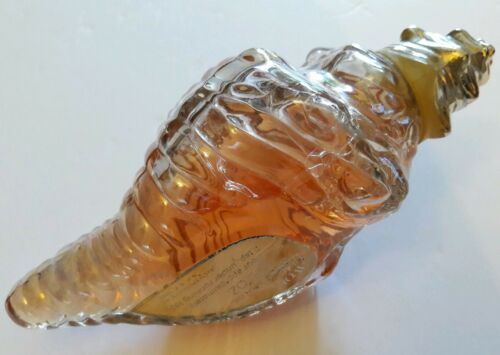Vintage Avon Lilac Foaming Bath Oil in Carnival Glass Shell Bottle - RARE!