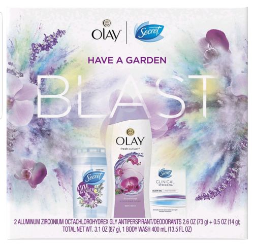 Olay Fresh Outlast Body Wash Set Secret Deodorant Luxe Lavender Secret Clinical