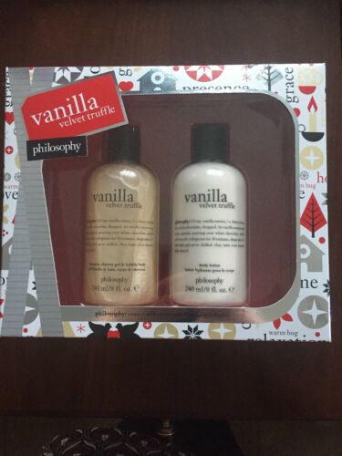 PHILOSOPHY Vanilla Velvet Truffle Lotion & Shower Gel Set 8 oz ea. FREE SHIP