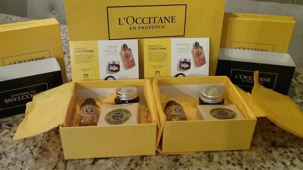 L'Ocittane Set of 2 Boxed Travel/ Gift Sets ~ NEW