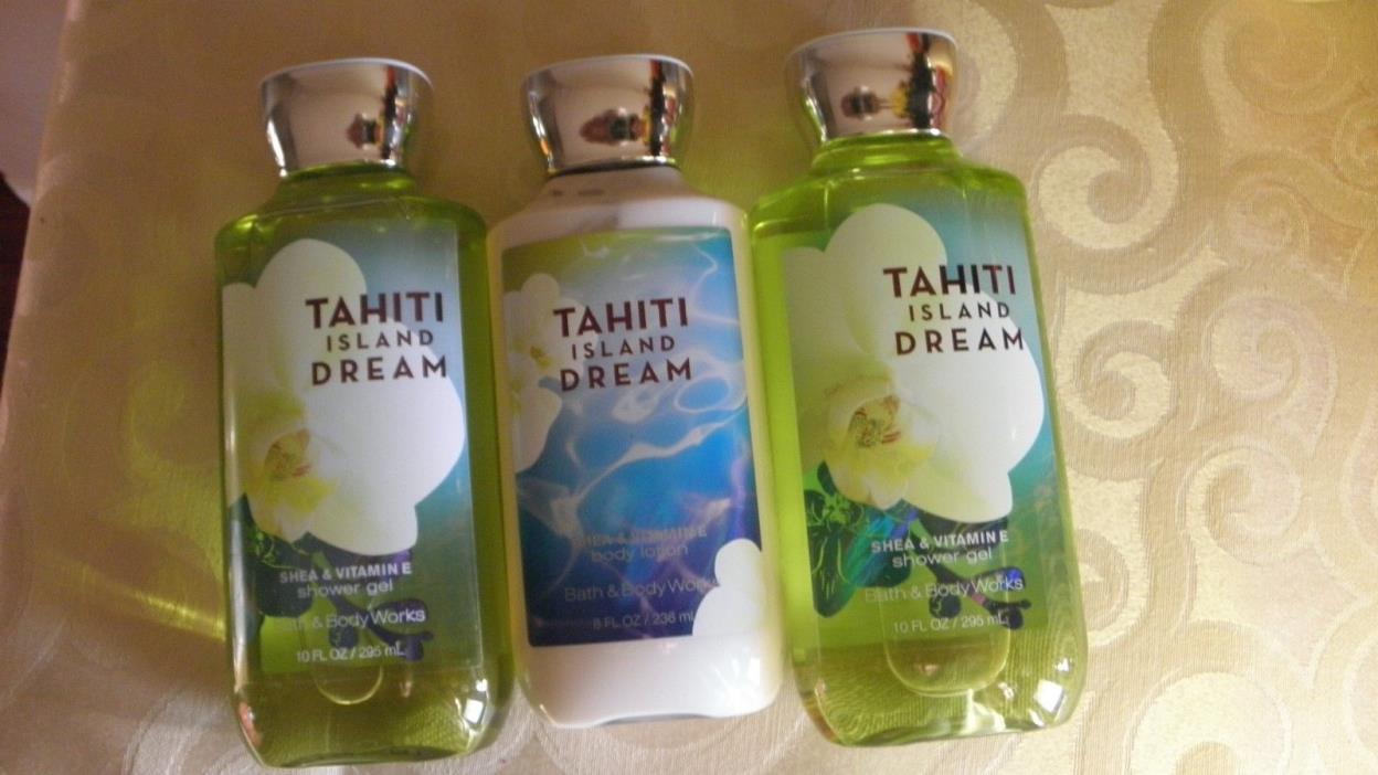 Bath  & Body Works TAHITI ISLAND DREAM ( 1)  Lotion,( 2 ) Gel  RETIRED FREE SHIP