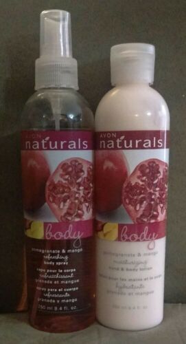 Avon Naturals Pomegranate & Mango Refreshing Body Spray and Moisturizing Lotion