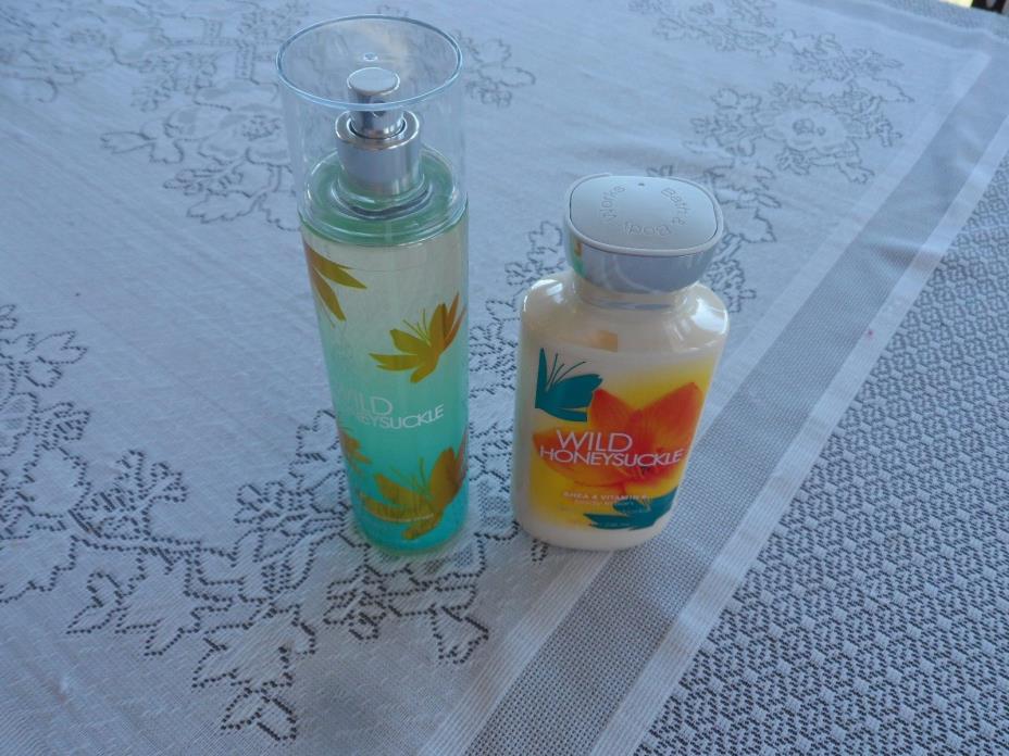 NEW Bath and Body Works Set Wild Honeysuckle Spray Lotion Retired HTF Full Sizes