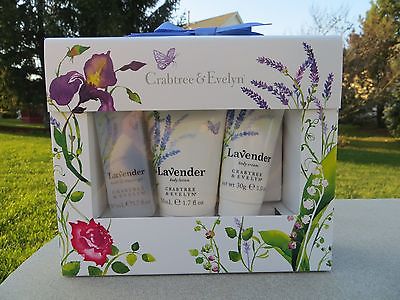 NEW - Crabtree & Evelyn Lavender Body Care Travel Size Set