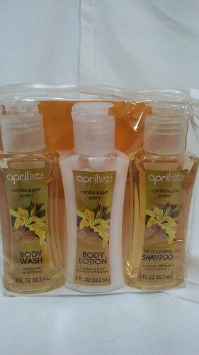 April Bath & Shower Vanilla Sugar Body Wash Body Lotion Moisturizing Shampoo