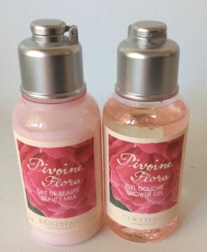 L'occitane Pivoine Flora Shower Gel And Beauty Milk 2.5 Oz Set