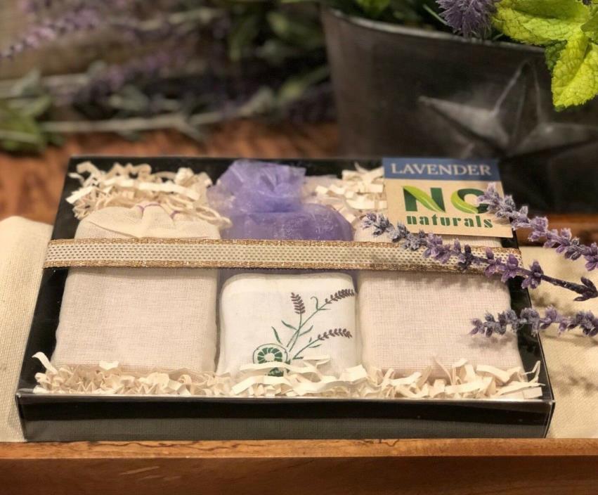 Organic Premium Soap Bar Gift Box | Handmade All Natural Lavender Soap Bars Set!