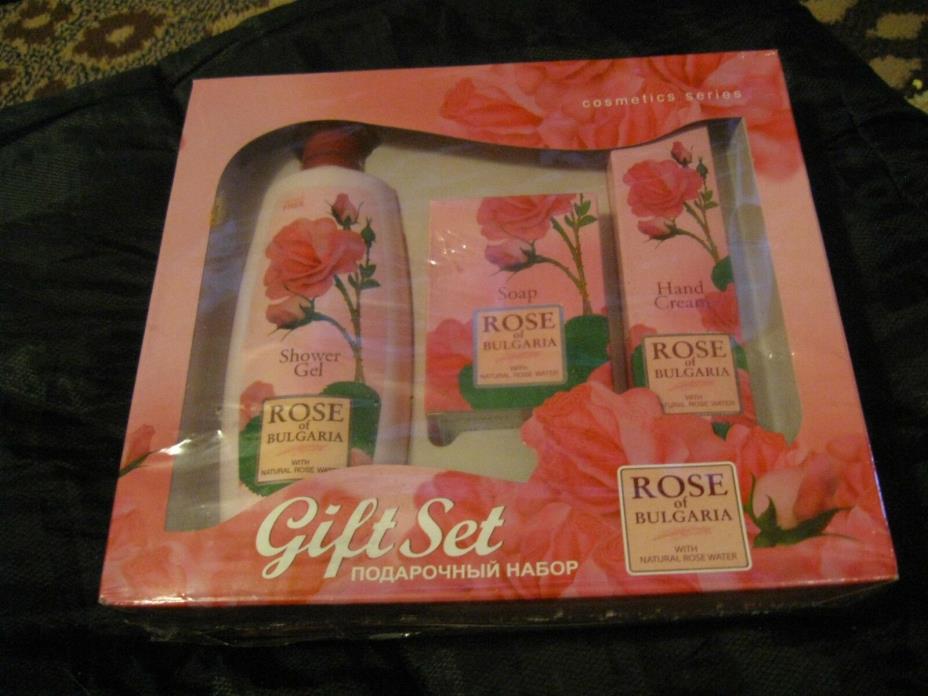 Gift Set Rose of Bulgaria hand cream Shower Gel soap Woman exp 12/2019