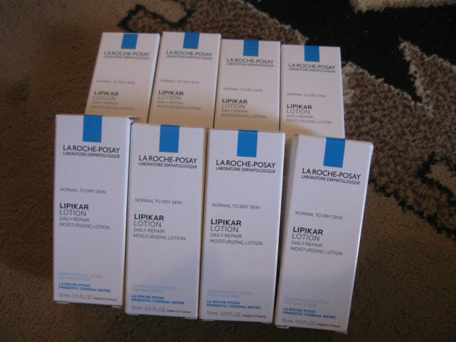 lot of 8 La Roche-Posay Lipikar lotion sample size 15 ml