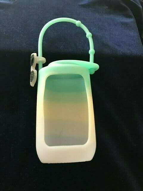 Bath and Body Works Turquoise & White Travel Size Lotion Holder w/ Charm