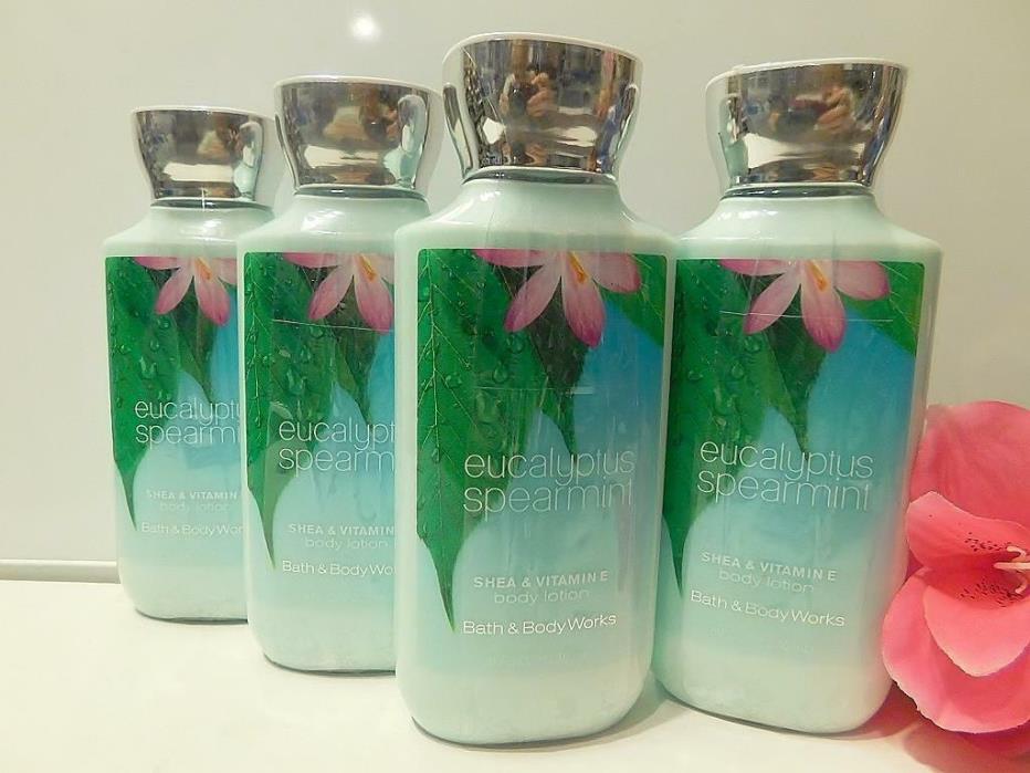 4 Bath Body Works EUCALYPTUS SPEARMINT Body Lotion Signature Collection Scarce!