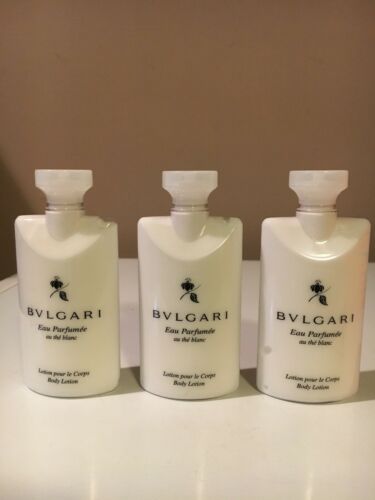 Bvlgari Au the Blanc (White Tea) Body Lotion 2.5 oz- Set of 3 bottles. All New