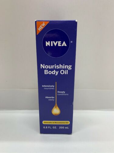 Nivea NOURISHING BODY OIL 6.8oz Avocado & Macadamia Oils NIB