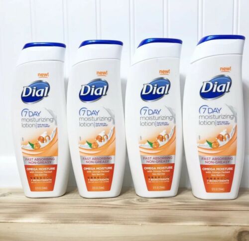 Dial 7 Day Moisturizing Lotion Omega Moisture - 12 fl oz - Lot of 4