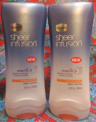 VASELINE Sheer Infusion new with Stratys 3 Botanical Blend Body Lotion(Lot of 2)