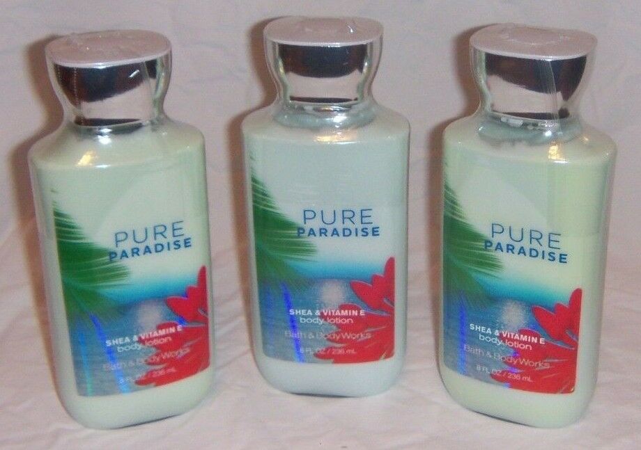 Pure Paradise Lotion 8oz Bath and Body Works X3 New