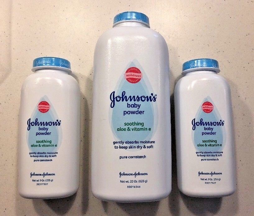 Johnson and Johnson Baby Powder Vitamin E Aloe Diaper Rash LOT of 3- 40 OZ Total