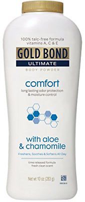Gold Bond Ultimate Comfort Body Powder, Aloe and Chamomile, 10 Ounce Bottles of