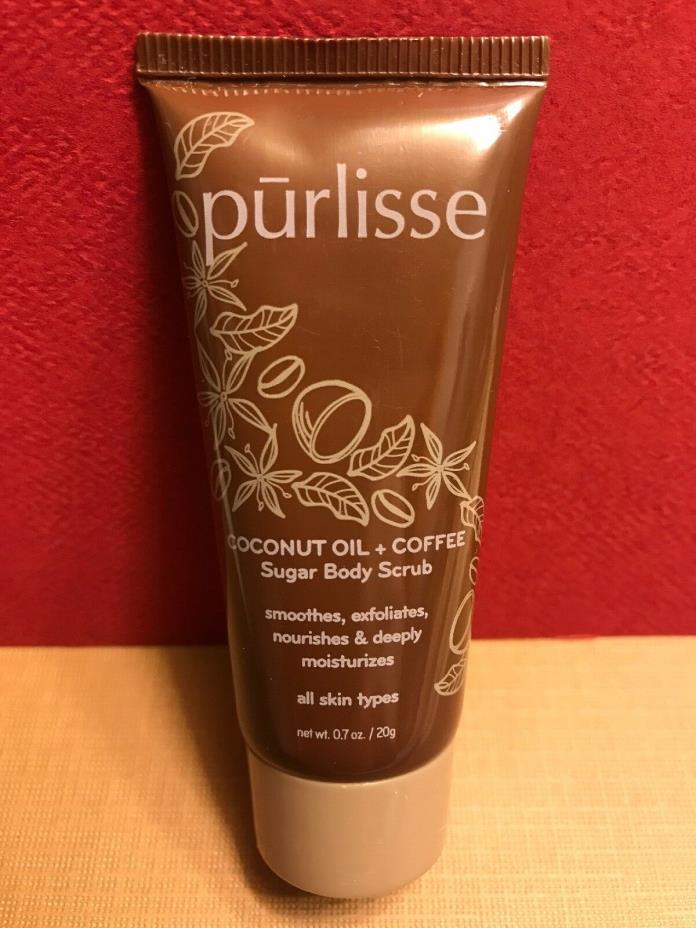 Purlisse Coconut Oil + Coffee Sugar Body Scrub Deluxe Sample / Travel 0.7oz SEAL