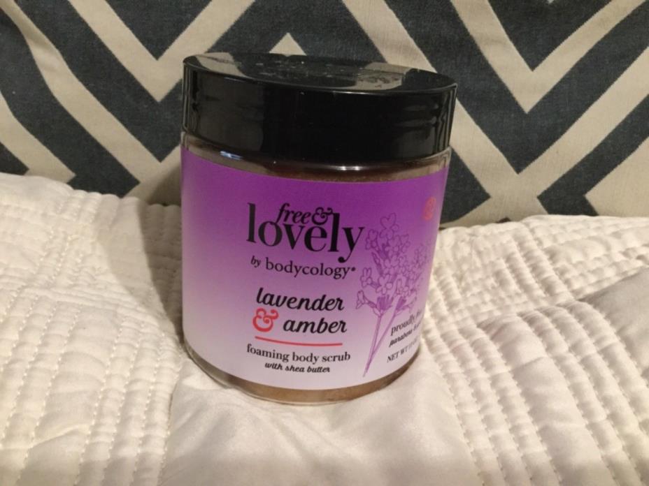 Free & Lovely by Bodycology Lavender & Amber Foaming Body Scrub 11 Oz