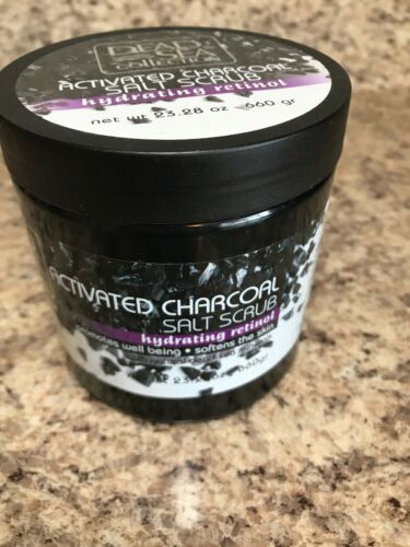 Dead Sea Collection Activated Charcoal Salt Scrubs Hydrating Retinol 23.28oz One