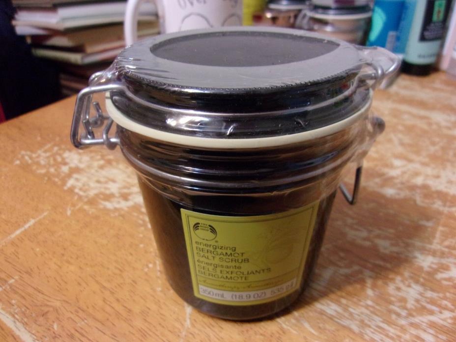 RARE THE BODY SHOP ENERGIZING BERGAMOT SALT SCRUB 18.9 OZ SEALED