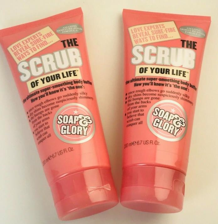 Body Scrub Soap and Glory Exfoliate Skin Body Buffer 6.7oz 200mLx2 Tubes Beauty