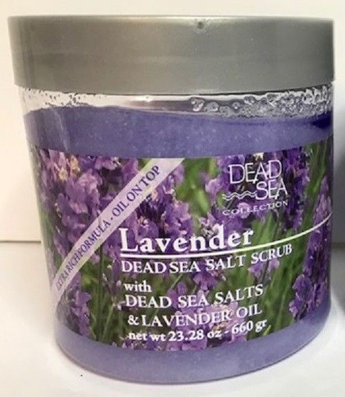 Dead Sea Collection Lavendar Salt Scrub With Lavender Oil 23.28 Oz NEW