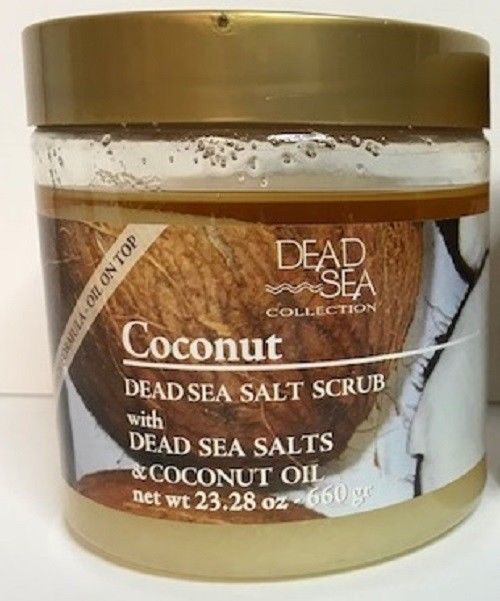 Dead Sea Collection Coconut Salt Scrub With Coconut Oil 23.28 Oz NEW