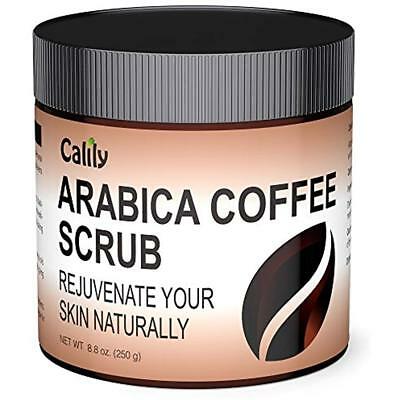 Calily Body Scrubs Premium 100% Natural Arabica Coffee 8.8 Oz. - Achieve Smooth