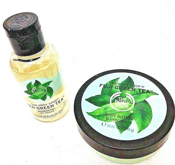 The Body Shop Gift Set Fuji Green Tea Body Butter 1.7oz & Shower Gel 2oz