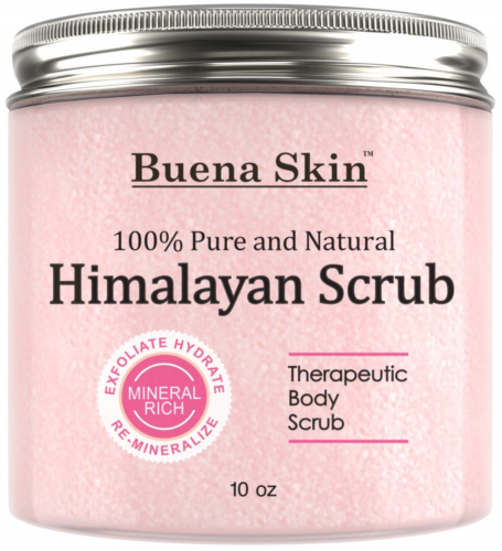 Buena Skin Himalayan Salt Body Scrub With Lychee Fruit Oil | All Natural With 10