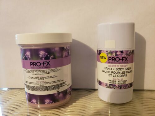 PRO-FX Hand And Body Scrub + Hand And Body Balm Scented Oil Therapy Lavender